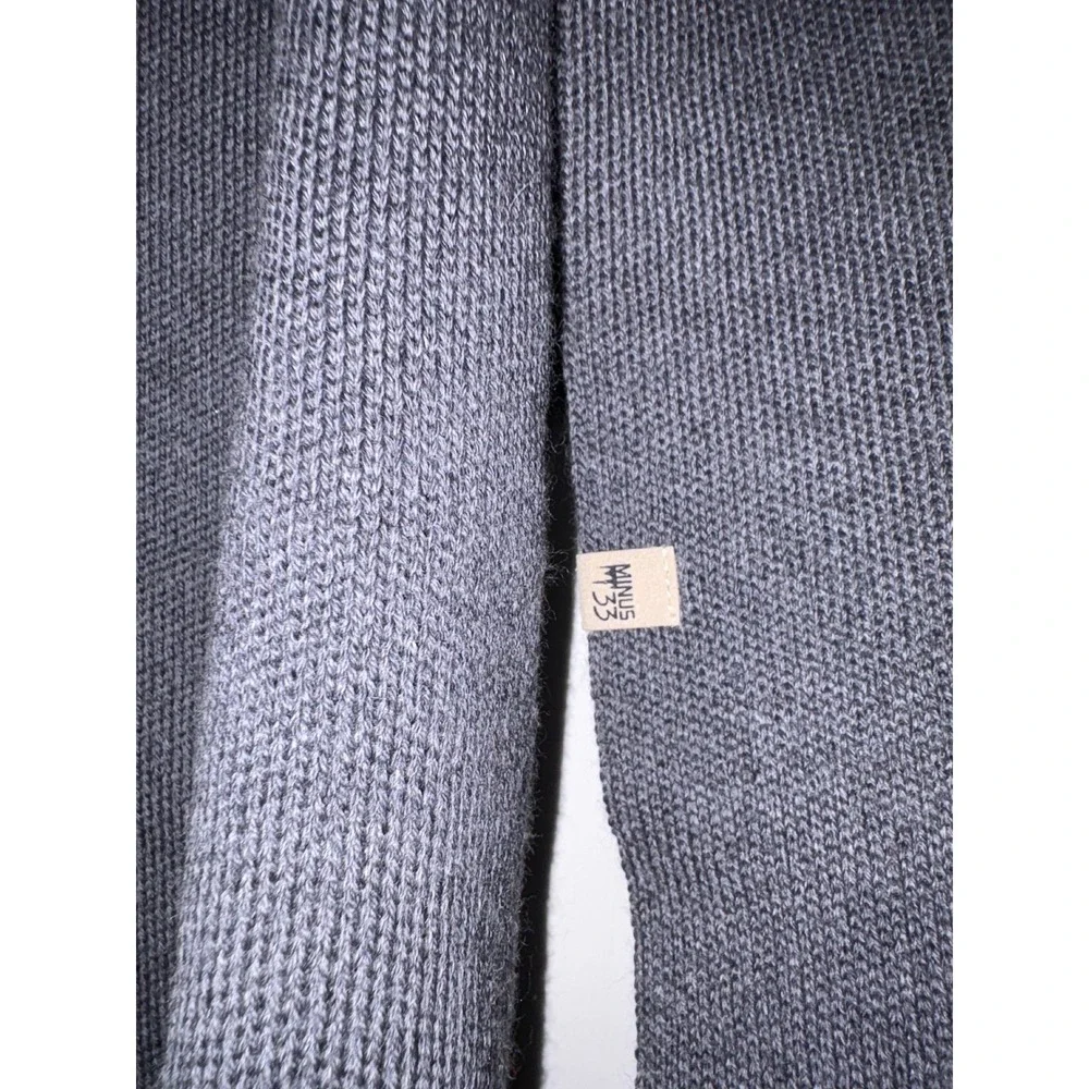 Minus33 Infinity Scarf Unisex OS Charcoal Grey Excellent Merino Wool Knit 6576